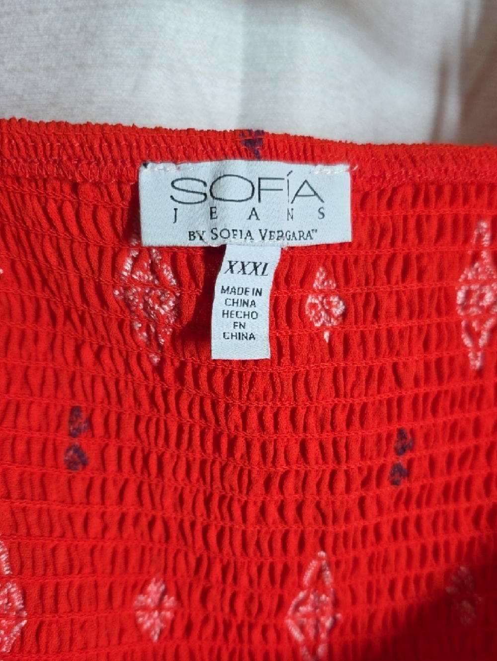 sofia by sofia vergara Red Ruffle Strap Smocked-Back Camisole - Picture 2 of 3